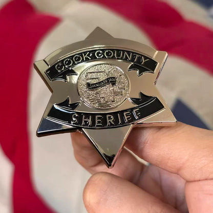 CCSO Cook County Sheriff Star Gold Badge Customizable Number Replica
