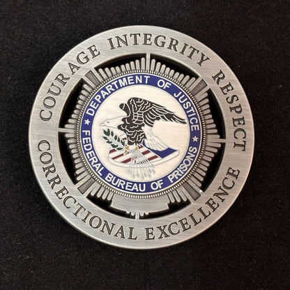 Department Of Justice Federal Bureau Of Prisons Badge Customizable Number